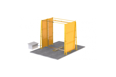 Brama dezynfekcyjna z osłonami od wiatru