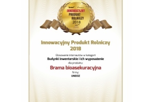 Brama Bioasekuracyjna 360° innowacyjny_produkt_rolniczy_dyplom_2018